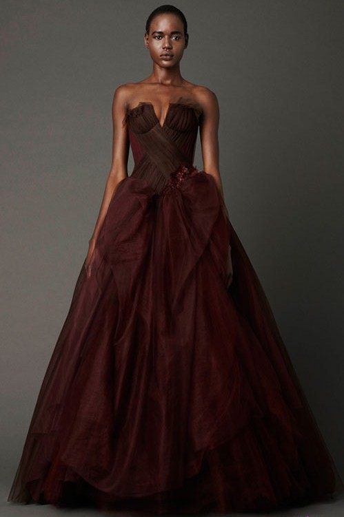 Vera Wang Brown Wedding Dress