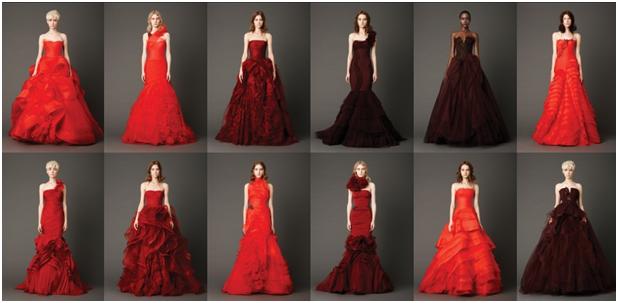 vera wang red wedding dress